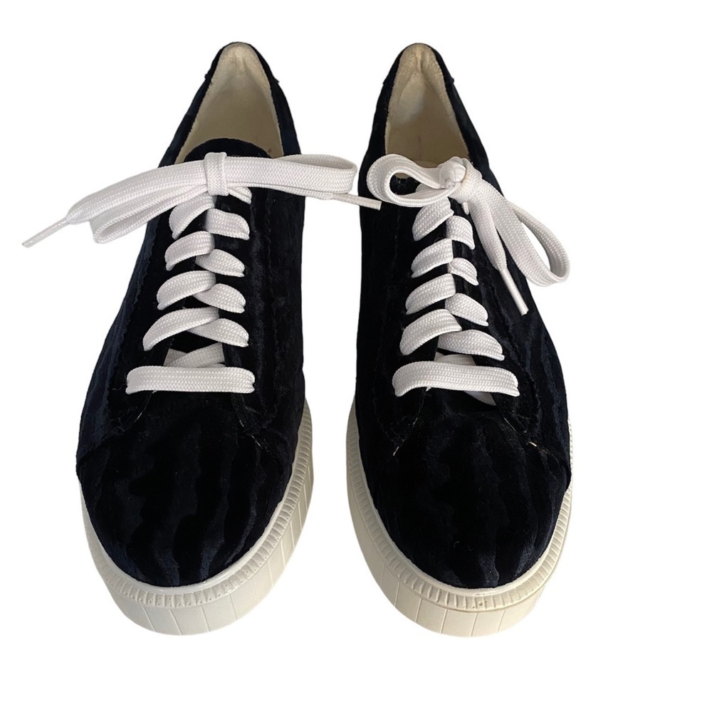Robert Clergerie Pasket Velvet Platform Sneaker Black EU38 US7.5 BNIB - Picture 7 of 9